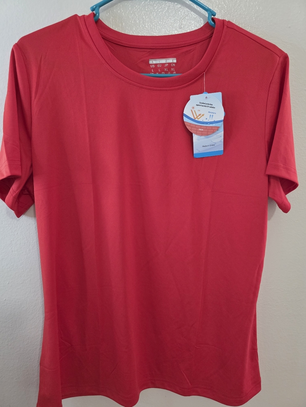 Red Basic Crew Neck T-Shirt
